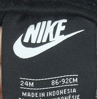 Boys UK Size 2 Years Nike Regular Fit Jogger Black Trousers