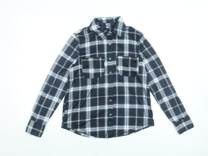 Womens UK Size S Hailys Blue Basic Button-Up