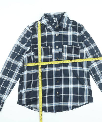 Womens UK Size S Hailys Blue Basic Button-Up