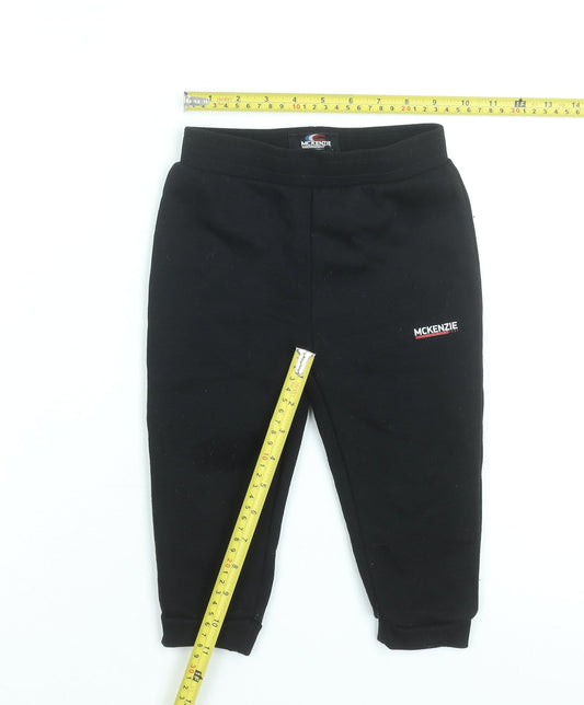 McKenzie Unisex Baby Black Jogger Sweatpants 18-24 Months Casual Fleece