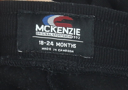 McKenzie Unisex Baby Black Jogger Sweatpants 18-24 Months Casual Fleece