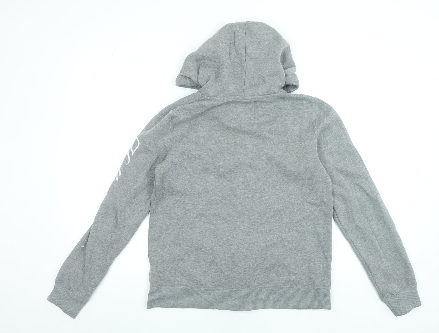 Hollister Womens Grey Full Zip Hoodie Small Cotton Blend Casual