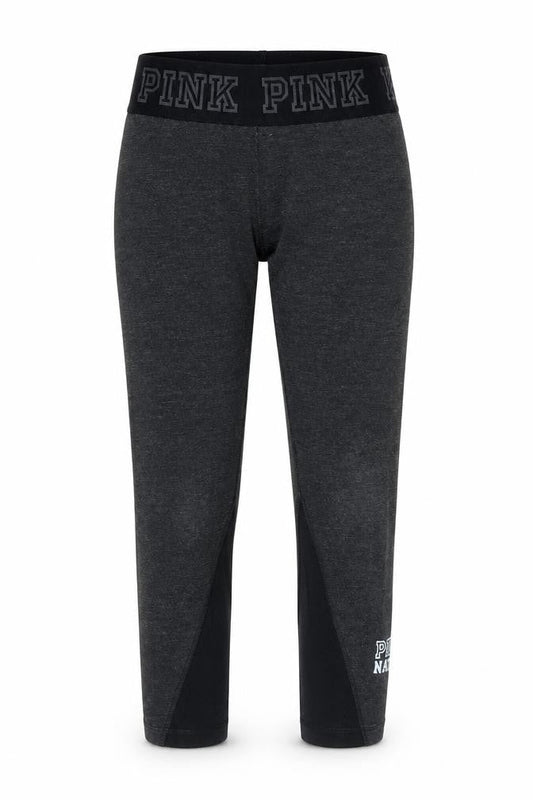 Womens UK Size XS Victoria's Secret PINK Slim Fit Cropped Grey Leggings
