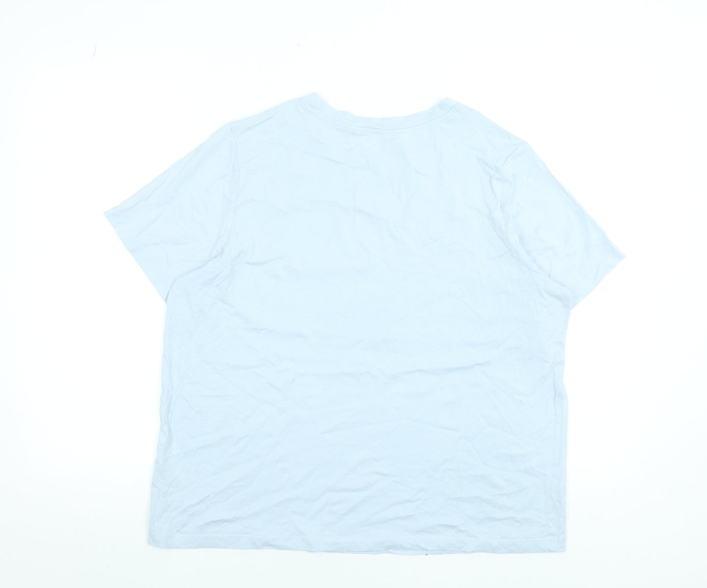 Womens UK Size L Dunnes Stores Blue Basic T-Shirt