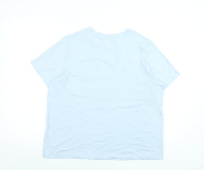 Womens UK Size L Dunnes Stores Blue Basic T-Shirt