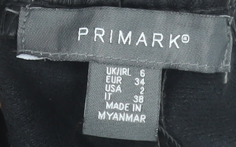 Womens UK Size 6 Primark Regular Fit Paperbag Shorts