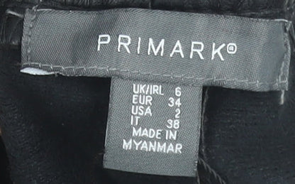 Womens UK Size 6 Primark Regular Fit Paperbag Shorts