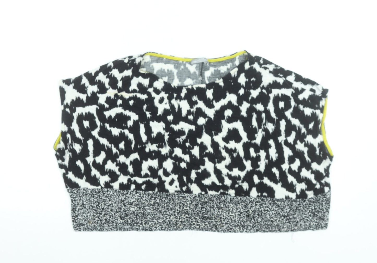 Womens UK Size M Zara Black Cropped Blouse