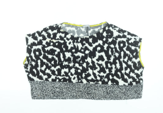 Womens UK Size M Zara Black Cropped Blouse