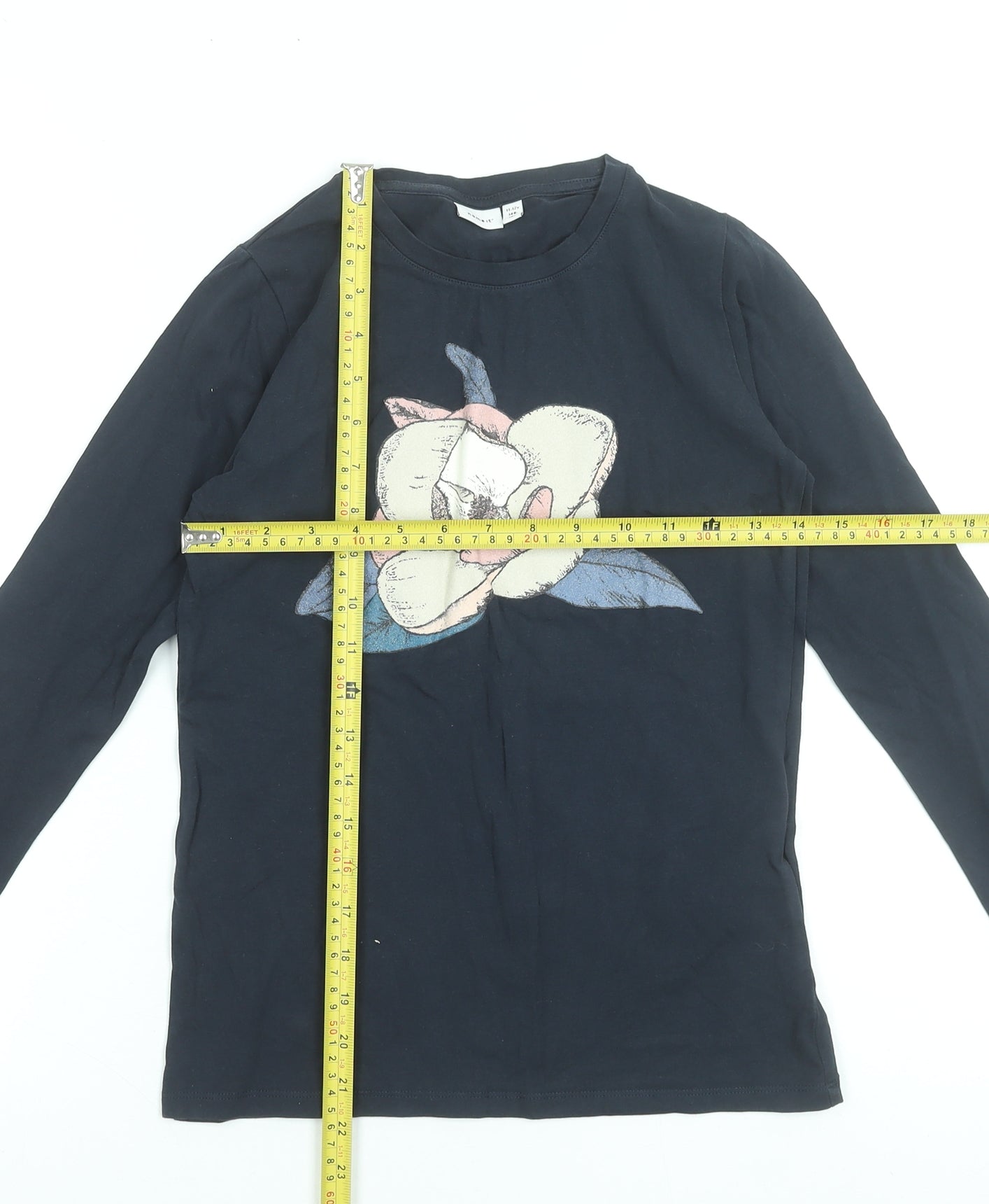 Girls UK Size 11-12 Years name it Black Basic T-Shirt
