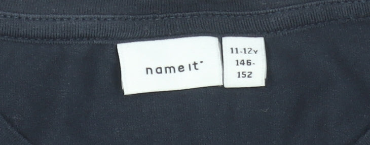 Girls UK Size 11-12 Years name it Black Basic T-Shirt