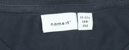 Girls UK Size 11-12 Years name it Black Basic T-Shirt