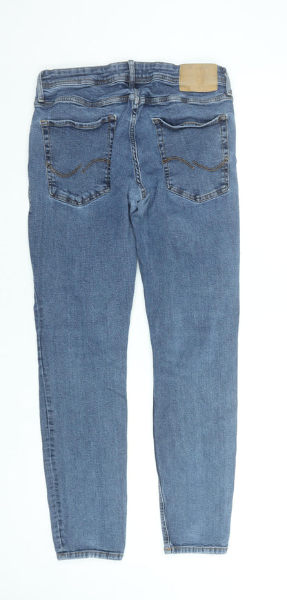 Jack & Jones Men's Blue Skinny Denim Jeans 36W 32L Slim Fit