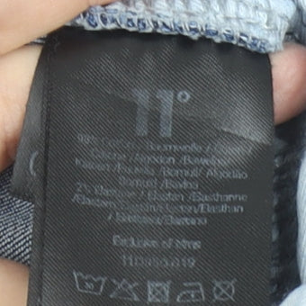 11 Degrees Mens Blue Skinny Distressed Jeans W28 Slim Fit Denim