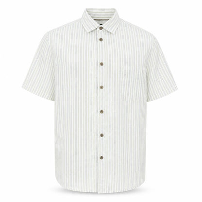 St Bernard for Dunnes Men’s Beige Striped Cotton Short Sleeve Shirt L