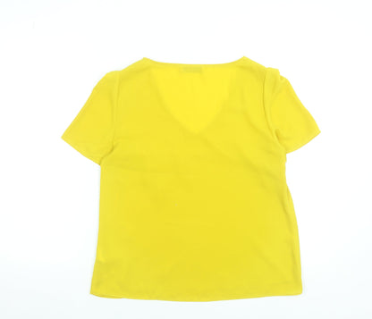 Womens UK Size 12 Oasis Yellow Basic Blouse