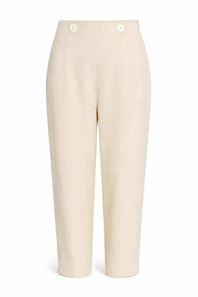 Womens UK Size S Zara Slim Fit Chino Beige Trousers
