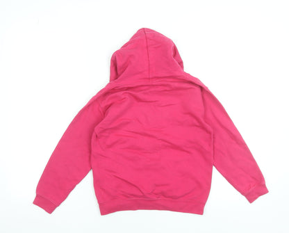Girls UK Size 7-8 Years Awdis Pink Pullover Hoodie