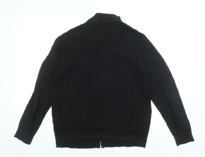 Jack & Jones Men’s Black XL Full Zip Cotton Knit Jumper