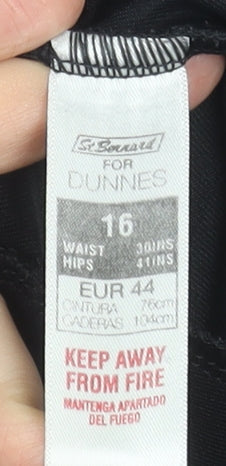 Womens UK Size 16 St. Bernard for Dunnes Slim Fit Capri Black Trousers