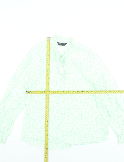 Womens UK Size 12 Marks and Spencer Green Tunic Blouse