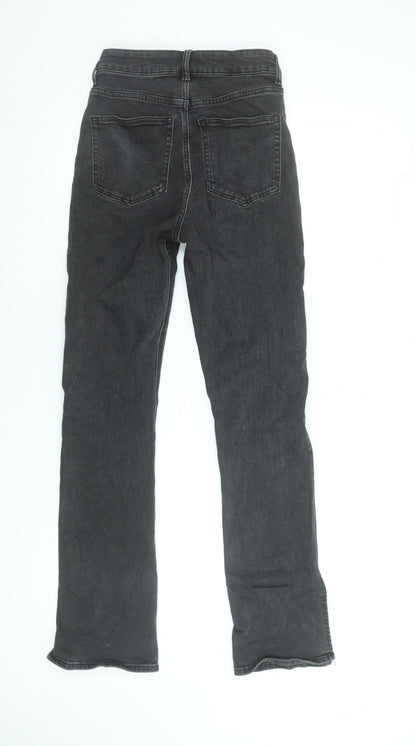 Womens UK Size 10 H&M Slim Fit Straight Black Jeans