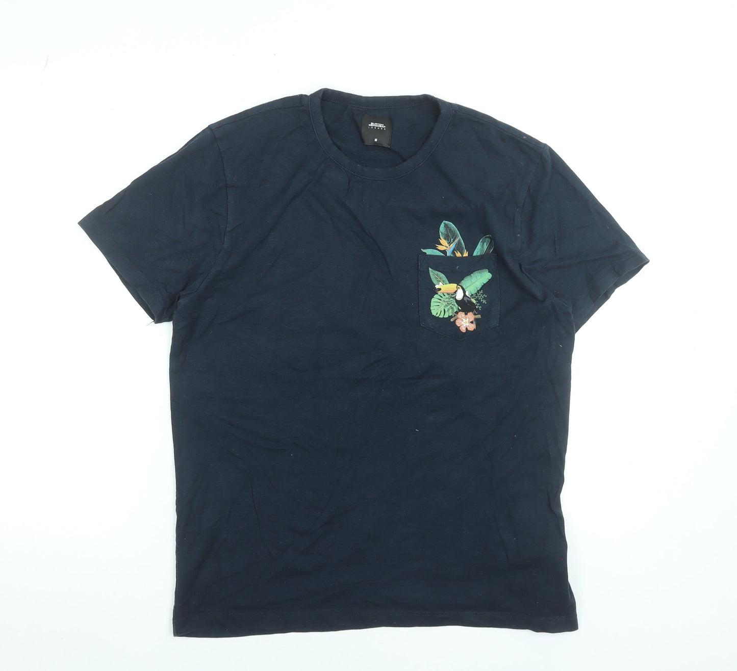 Mens UK Size M Burton Menswear London Blue  T-Shirt