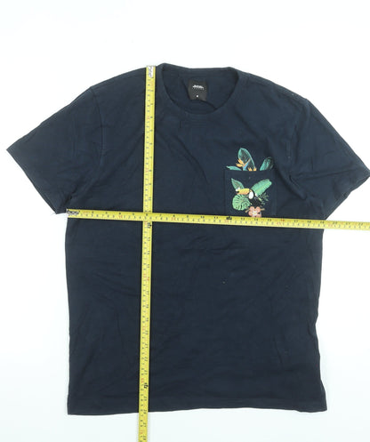 Mens UK Size M Burton Menswear London Blue  T-Shirt