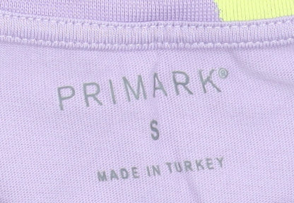 Primark Men’s Purple Palm Tree Graphic T-Shirt Size S