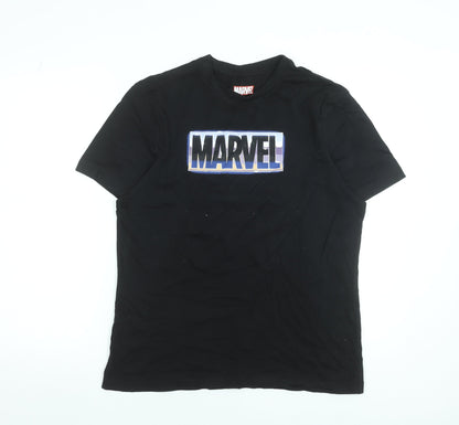 Mens UK Size L Marvel Black  T-Shirt