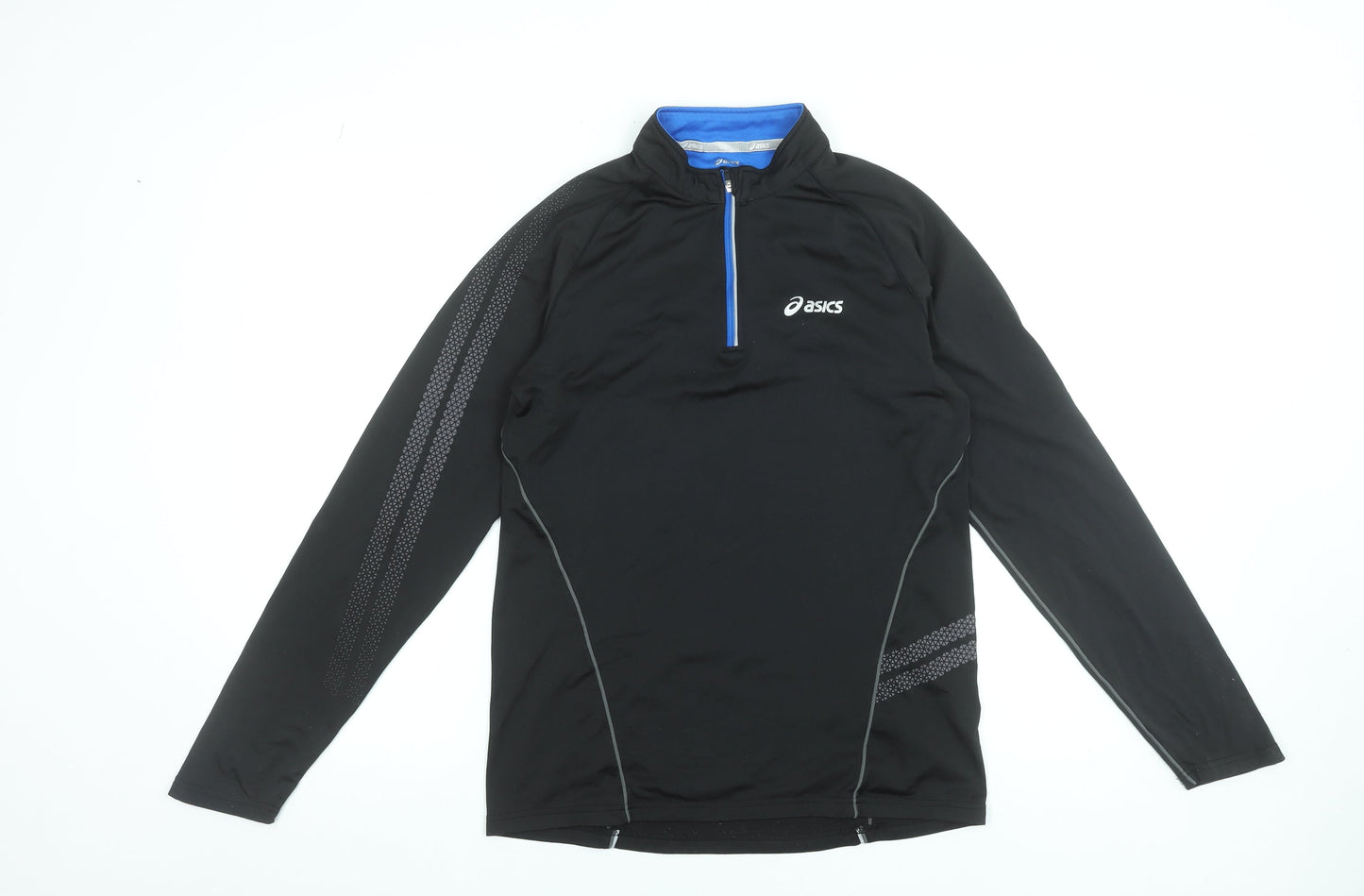 ASICS Men's Black Long Sleeve 1/4 Zip Running Top Size M