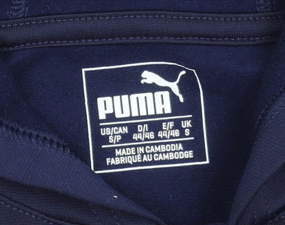 Mens UK Size S PUMA Blue Pullover Hoodie