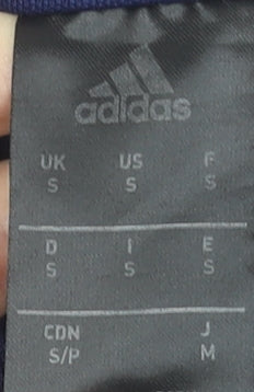 Adidas Men's Blue Small 1/4 Zip Track Jacket Climalite Polyester