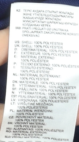 Adidas Men's Blue Small 1/4 Zip Track Jacket Climalite Polyester