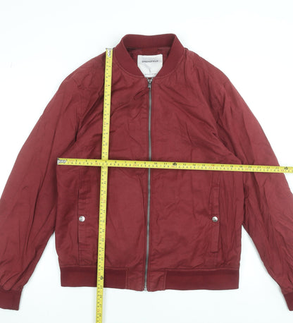 Mens UK Size L Springfield Red Bomber Jacket