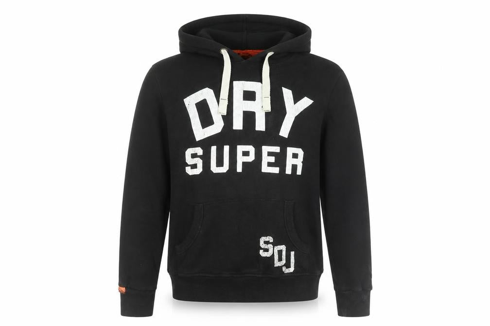 Mens UK Size S Superdry Black Pullover Hoodie