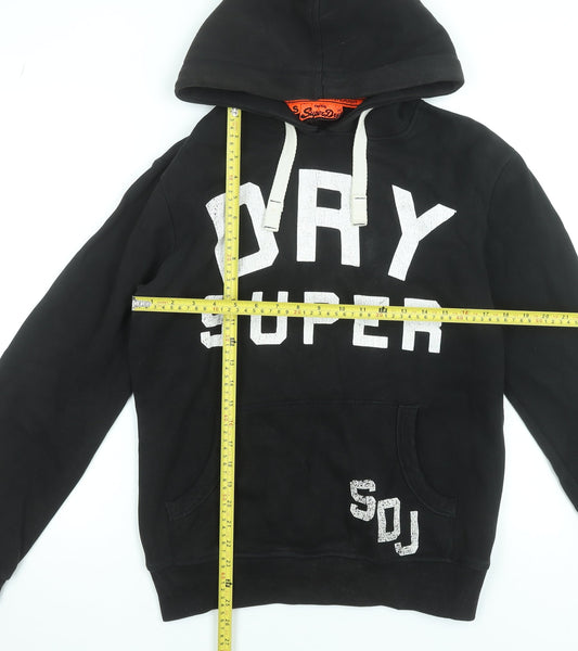 Mens UK Size S Superdry Black Pullover Hoodie