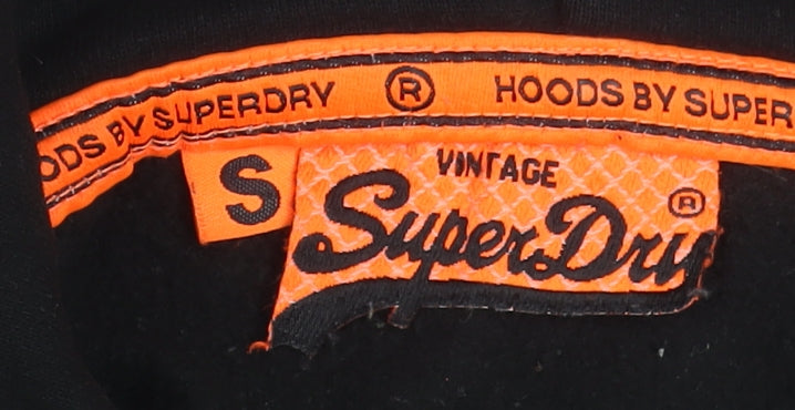 Mens UK Size S Superdry Black Pullover Hoodie