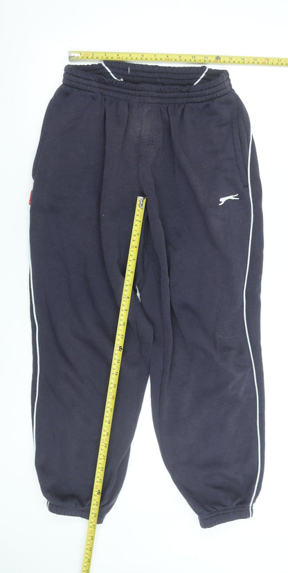 Slazenger Men Black L Fleece Sweatpants Joggers Casual Trousers