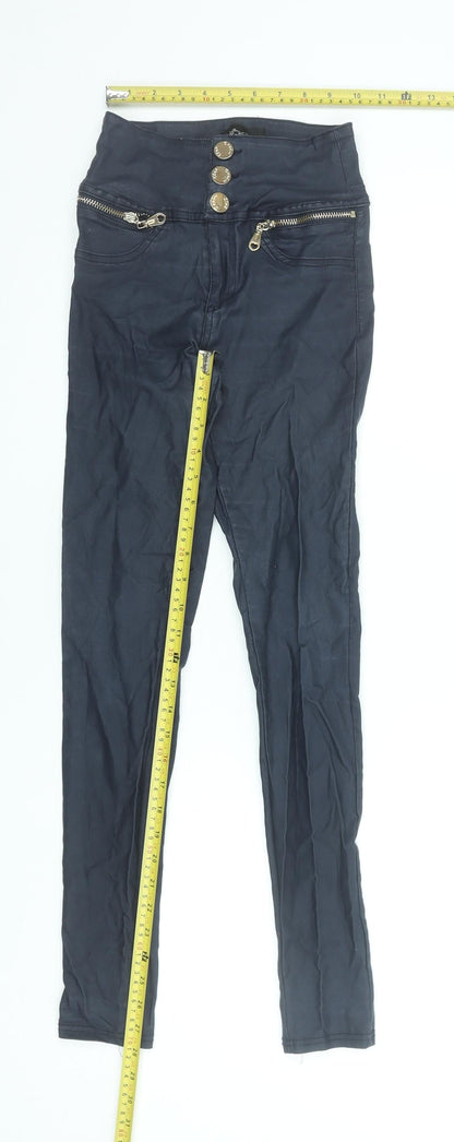 Womens UK Size 8 Denim Club Slim Fit Skinny Black Jeans