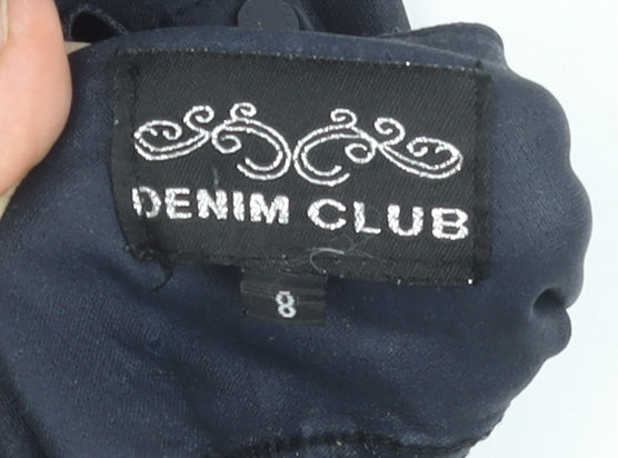 Womens UK Size 8 Denim Club Slim Fit Skinny Black Jeans