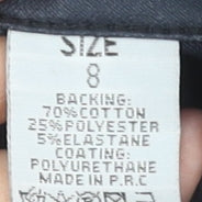 Womens UK Size 8 Denim Club Slim Fit Skinny Black Jeans