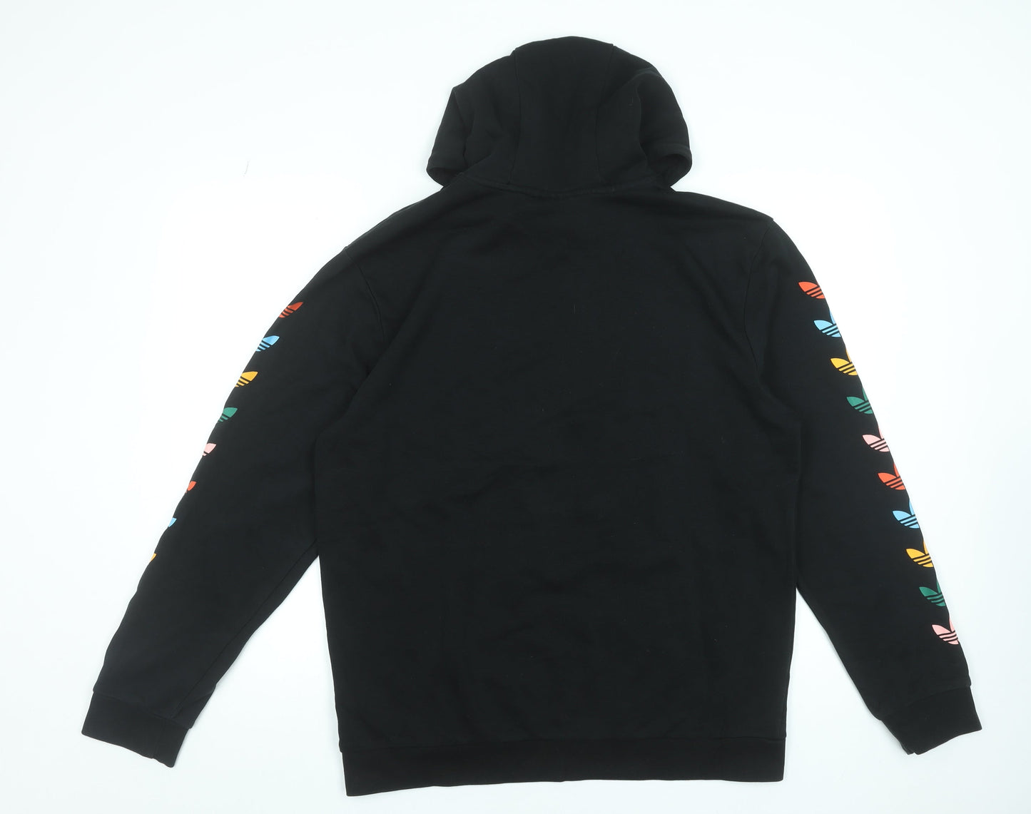 Adidas Men's Black Pullover Hoodie L Graphic Sports Cotton