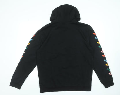 Adidas Men's Black Pullover Hoodie L Graphic Sports Cotton