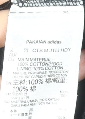 Adidas Men's Black Pullover Hoodie L Graphic Sports Cotton