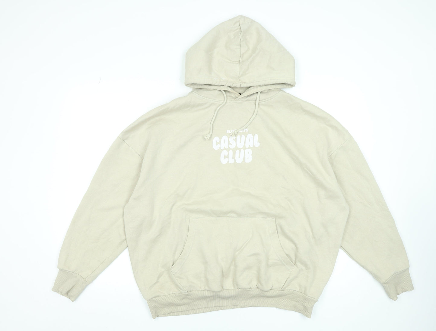 Womens UK Size L Dunnes Stores Beige Pullover Hoodie