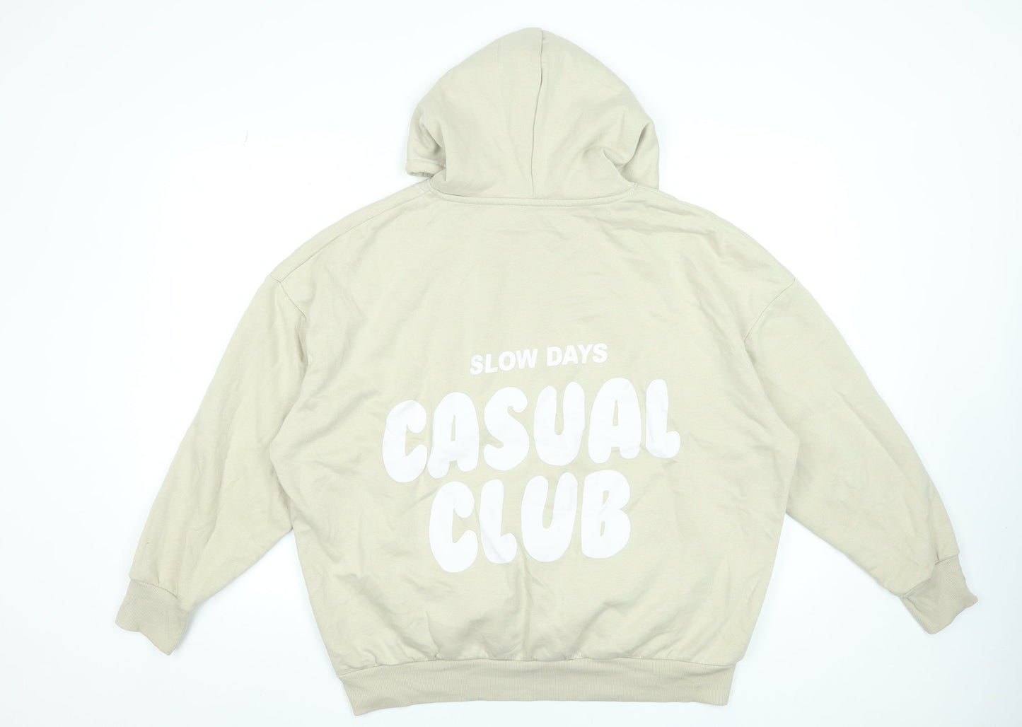Womens UK Size L Dunnes Stores Beige Pullover Hoodie