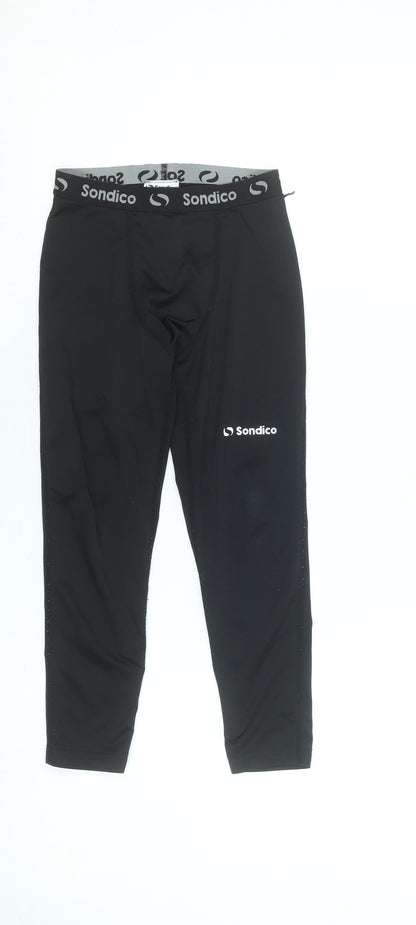 Sondico Girls Black Compression Leggings Size 5-6 Years Activewear