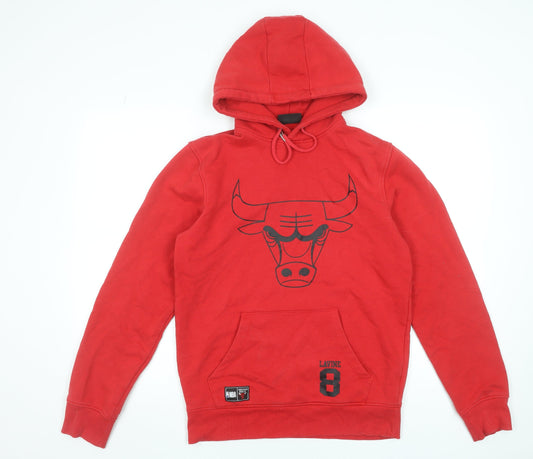 Mens UK Size S NBA Red Pullover Hoodie