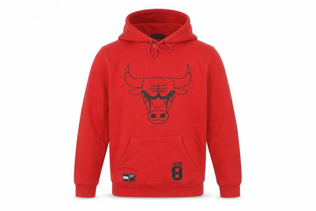 Mens UK Size S NBA Red Pullover Hoodie